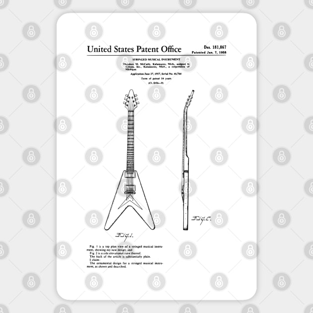US Patent - Gibson Flying V Magnet by Taylor'd Designs